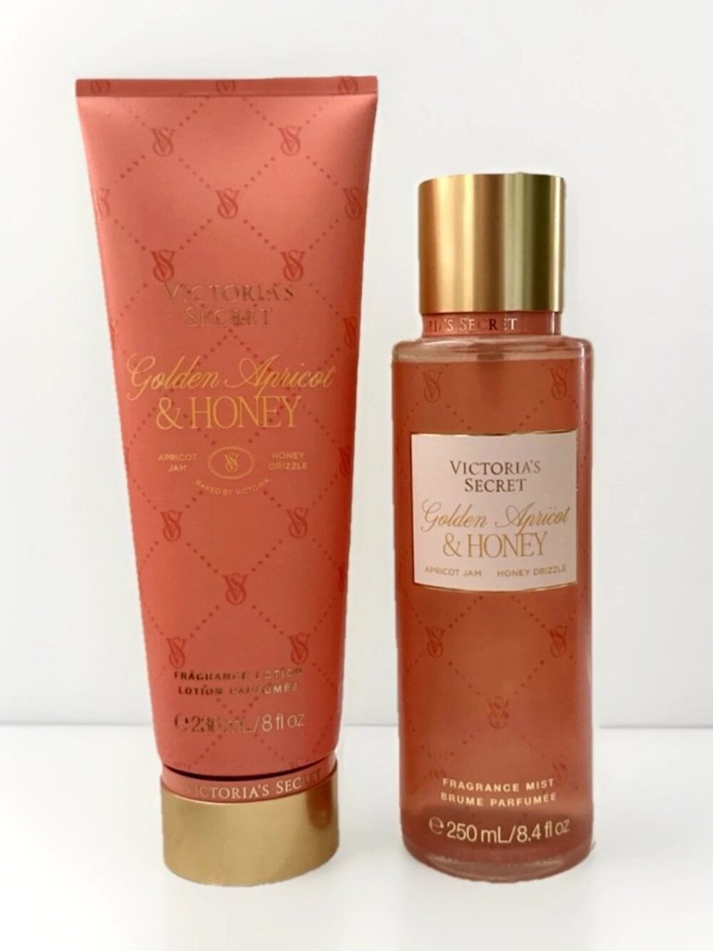 Victoria's Secret NEW SCENT Golden Apricot & Honey Mist & Lotion Set NWT